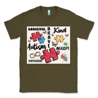 Army Green autism Classic Tee - MaliasSmallBusiness