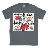 Charcoal Heather autism Classic Tee - MaliasSmallBusiness