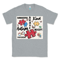Heather Grey autism Classic Tee - MaliasSmallBusiness