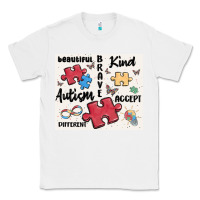 White autism Classic Tee - MaliasSmallBusiness