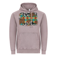 Vintage Zinc autism awareness leopard cowhide background Vintage Hoodie - Artiststas