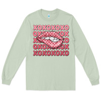 Matcha xoxo checker lips Long Sleeve Tee - MaliasSmallBusiness
