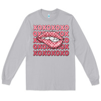 Moon Dust xoxo checker lips Long Sleeve Tee - MaliasSmallBusiness