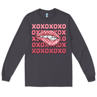 Smoke xoxo checker lips Long Sleeve Tee - MaliasSmallBusiness