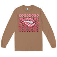 Xoxo Checker Lips Long Sleeve Tee | Teevron