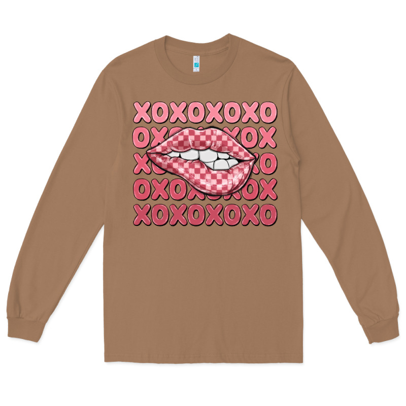 Xoxo Checker Lips Long Sleeve Tee by MaliasSmallBusiness | Teevron