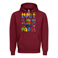 Burgundy love is about hearts not parts Zipper Hoodie - LillyAllenDesigns
