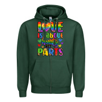 Sports Green love is about hearts not parts Zipper Hoodie - LillyAllenDesigns