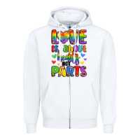 White love is about hearts not parts Zipper Hoodie - LillyAllenDesigns