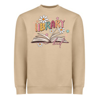 Mushroom library kid Heavyweight Sweatshirt - MaliasSmallBusiness