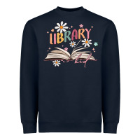 Navy library kid Heavyweight Sweatshirt - MaliasSmallBusiness