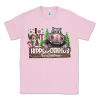 Bubblegum Pink IWant Hippopota maps For Christmas Classic Tee - CowhideDigitalArt