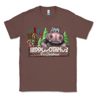Chestnut IWant Hippopota maps For Christmas Classic Tee - CowhideDigitalArt
