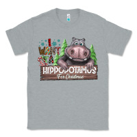 Heather Grey IWant Hippopota maps For Christmas Classic Tee - CowhideDigitalArt