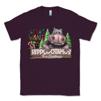 Plum IWant Hippopota maps For Christmas Classic Tee - CowhideDigitalArt