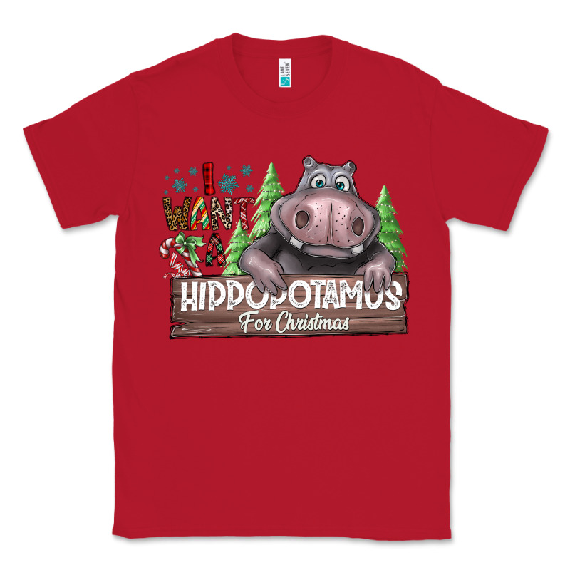 Iwant Hippopota Maps For Christmas Classic Tee by CowhideDigitalArt | Teevron