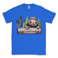 True Royal IWant Hippopota maps For Christmas Classic Tee - CowhideDigitalArt