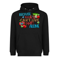 Black because teachers cant live on apples alone Heavyweight Hoodie - NancyCooperArtShop