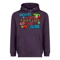 Plum because teachers cant live on apples alone Heavyweight Hoodie - NancyCooperArtShop
