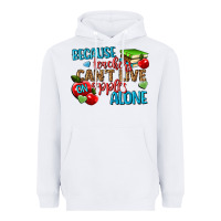 White because teachers cant live on apples alone Heavyweight Hoodie - NancyCooperArtShop