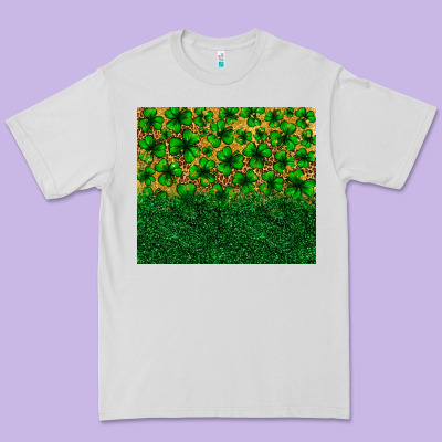 St. Patrick's Day Shamrock Leopard  Tumbler Premium Tee Designed By Neo Western