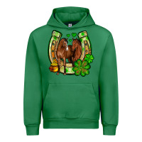 Emerald St. Patrick's Day horse horseshoe Urban Hoodie - OliviaCreatesArt