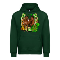 Forest Green St. Patrick's Day horse horseshoe Urban Hoodie - OliviaCreatesArt