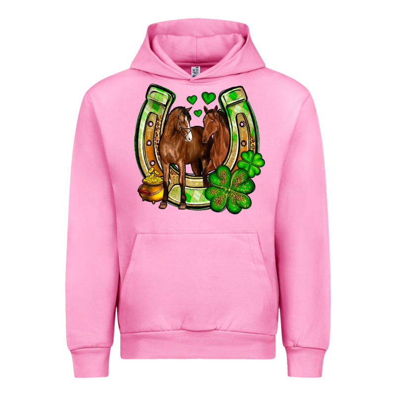 St. Patrick's Day Horse Horseshoe Urban Hoodie by OliviaCreatesArt | Teevron