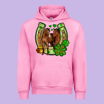 St. Patrick's Day Horse Horseshoe Urban Hoodie Designed By Oliviacreatesart