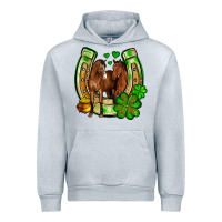 Heather Grey St. Patrick's Day horse horseshoe Urban Hoodie - OliviaCreatesArt
