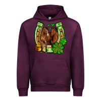 Mauve Wine St. Patrick's Day horse horseshoe Urban Hoodie - OliviaCreatesArt