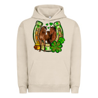 Pigment French Oak St. Patrick's Day horse horseshoe Urban Hoodie - OliviaCreatesArt