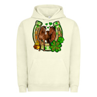 Pigment Pistachio St. Patrick's Day horse horseshoe Urban Hoodie - OliviaCreatesArt