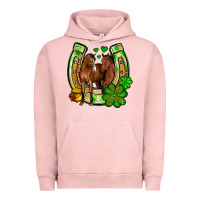 Pigment Salmon St. Patrick's Day horse horseshoe Urban Hoodie - OliviaCreatesArt