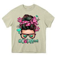 Mossy cat mom messy bun Heavy Core Tee - Zillion Design Studio