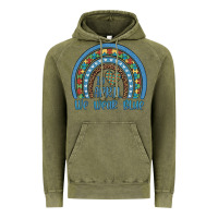 Vintage Olive in april we wear blue autism awareness leopard rainbow Vintage Hoodie - Artiststas