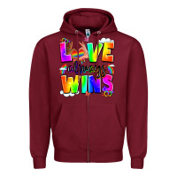 Burgundy love always wins Zipper Hoodie - LillyAllenDesigns