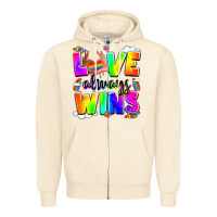 Sandshell love always wins Zipper Hoodie - LillyAllenDesigns
