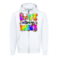 White love always wins Zipper Hoodie - LillyAllenDesigns