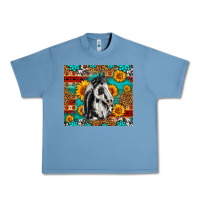 Aztec Sunflowers Horse Urban Heavy Tee | Teevron