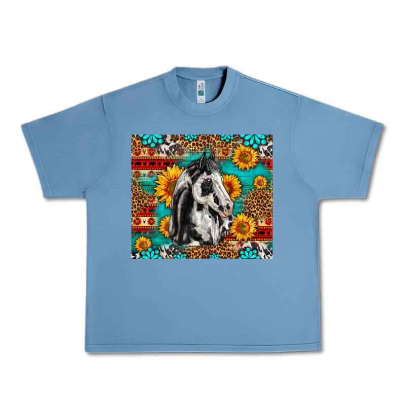 Aztec Sunflowers Horse Urban Heavy Tee by LillyAllenDesigns | Teevron