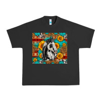 Pigment Black Aztec Sunflowers Horse Urban Heavy Tee - LillyAllenDesigns