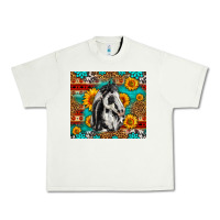 Pistachio Aztec Sunflowers Horse Urban Heavy Tee - LillyAllenDesigns