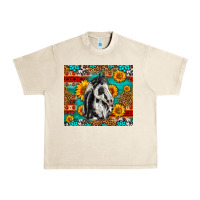 Sandshell Aztec Sunflowers Horse Urban Heavy Tee - LillyAllenDesigns