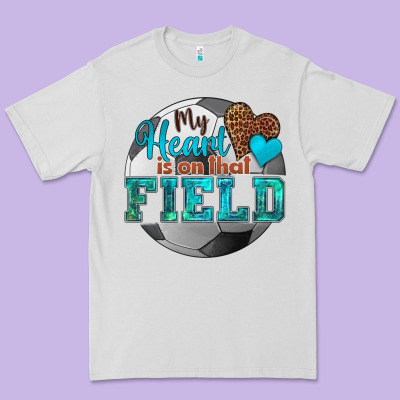 My Heart Is On That Field Soccer Premium Tee Designed By Hra Design Shop