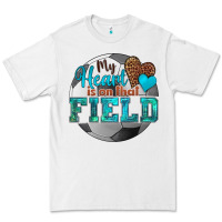White my heart is on that field soccer Premium Tee - HRA Design Shop