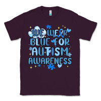 Plum we wear blue for autism awareness Classic Tee - MaliasSmallBusiness