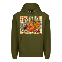 Army Green I am a Fall kinda girl pumpkin Fall Premium Hoodie - NancyCooperArtShop
