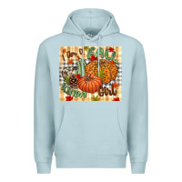 Blue Mist I am a Fall kinda girl pumpkin Fall Premium Hoodie - NancyCooperArtShop