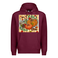 Burgundy I am a Fall kinda girl pumpkin Fall Premium Hoodie - NancyCooperArtShop